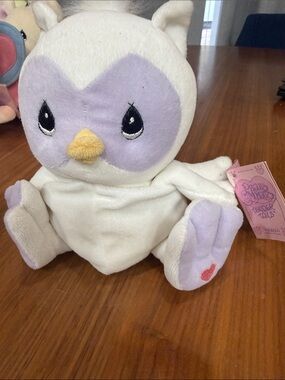 Precious Moments Plush Lavender & White Owl Plush Toy - Cozy Small Pet Buddy